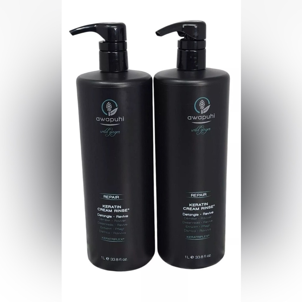 Paul Mitchell Awapuhi Wild Ginger Keratin Repair Cream Rinse 33.8 oz 1L lot of 2